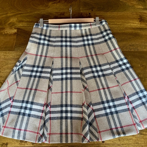 Burberry Dresses & Skirts - Burberry Pleated Wool Skirt